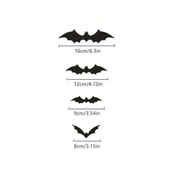 60pcs Halloween Bats Wall Stickers 3D Bats Halloween Decoration