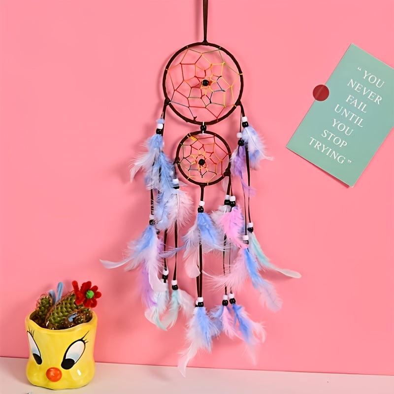 Feather Dream Catcher Wall Decor Craft Gift For Bedroom