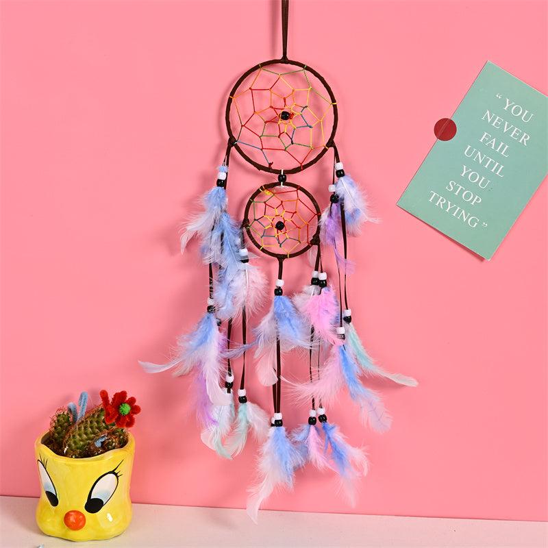 Feather Dream Catcher Wall Decor Craft Gift For Bedroom
