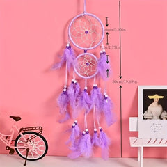 Feather Dream Catcher Wall Decor Craft Gift For Bedroom
