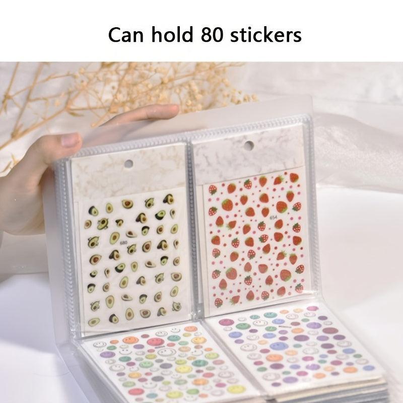 Nail Sticker Album Storage Holder Double-sided Use Nail Art Display Book