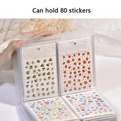 Nail Sticker Album Storage Holder Double-sided Use Nail Art Display Book