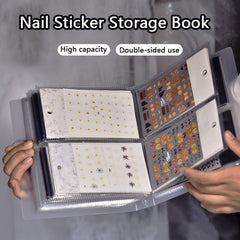 Nail Sticker Album Storage Holder Double-sided Use Nail Art Display Book