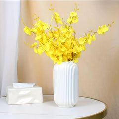 Striped Ceramic Vase Modern Decor Home Accent