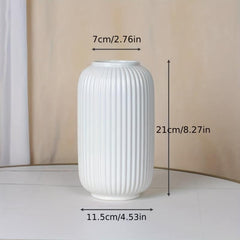 Striped Ceramic Vase Modern Decor Home Accent