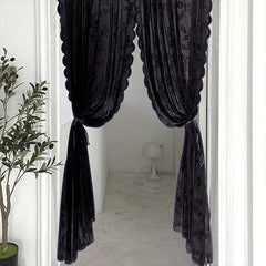 1pc Lace Rod Door Curtain Room Kindergarten Living Room Nursery Bedroom Door Dec