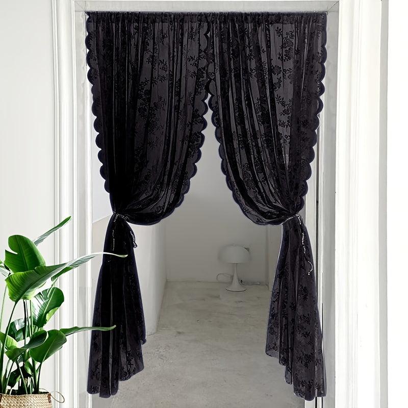 1pc Lace Rod Door Curtain Room Kindergarten Living Room Nursery Bedroom Door Dec