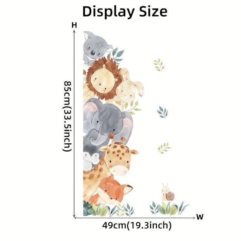 Cartoon Animal Wall Stickers for Kids Room - Waterproof Vinyl Decal