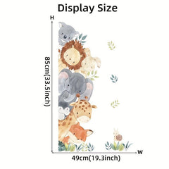 Cartoon Animal Wall Stickers for Kids Room - Waterproof Vinyl Decal