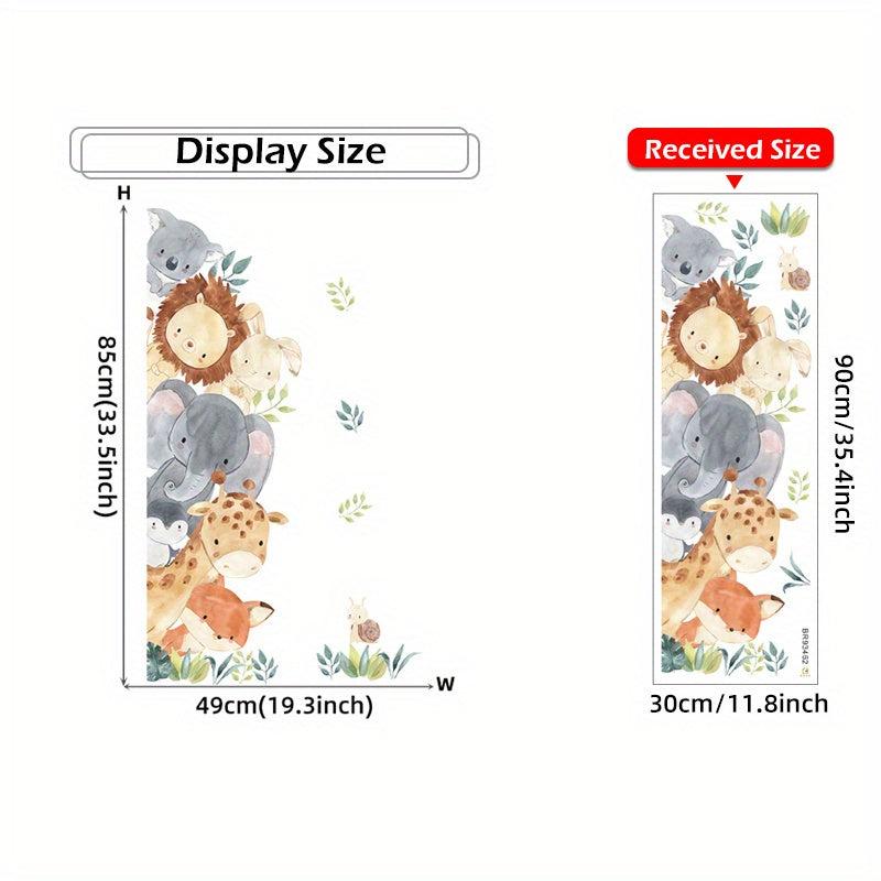 Cartoon Animal Wall Stickers for Kids Room - Waterproof Vinyl Decal