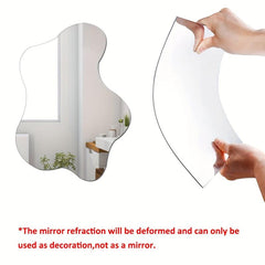 Modern Irregular Plastic Wall Decorative Mirror Wall Stickers