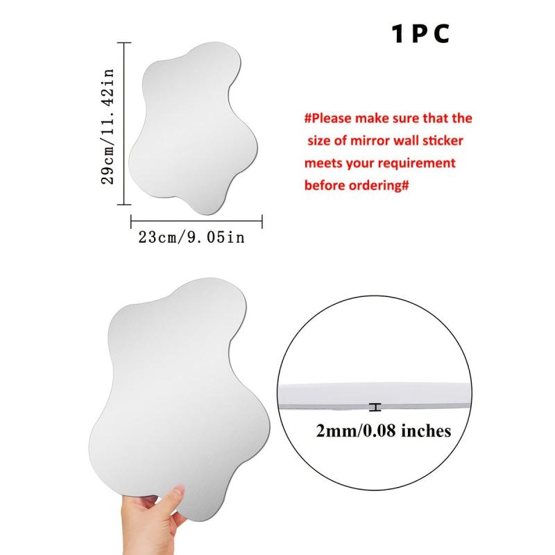 Modern Irregular Plastic Wall Decorative Mirror Wall Stickers