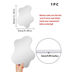 Modern Irregular Plastic Wall Decorative Mirror Wall Stickers