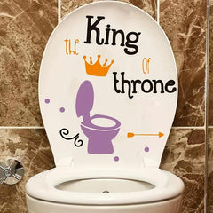 English Toilet Lid Sticker Self-Adhesive Toilet Decoration