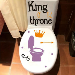 English Toilet Lid Sticker Self-Adhesive Toilet Decoration