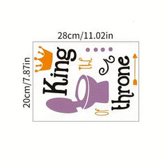 English Toilet Lid Sticker Self-Adhesive Toilet Decoration