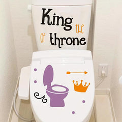 English Toilet Lid Sticker Self-Adhesive Toilet Decoration