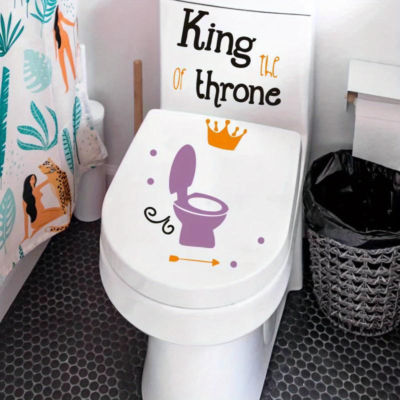 English Toilet Lid Sticker Self-Adhesive Toilet Decoration