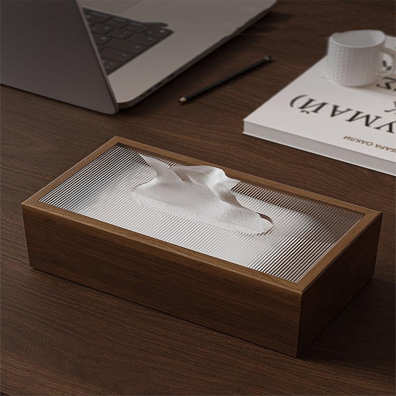 Wood Tissue Box for Home Essential Tissue Storage - Decorative Napkin Dispenser