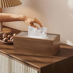 Wood Tissue Box for Home Essential Tissue Storage - Decorative Napkin Dispenser