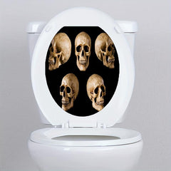 1pc Halloween Toilet Sticker PVC Self Adhesive Scary Scary Toilet Lid Decor