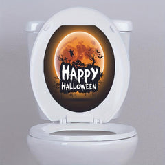 1pc Halloween Toilet Sticker PVC Self Adhesive Scary Scary Toilet Lid Decor