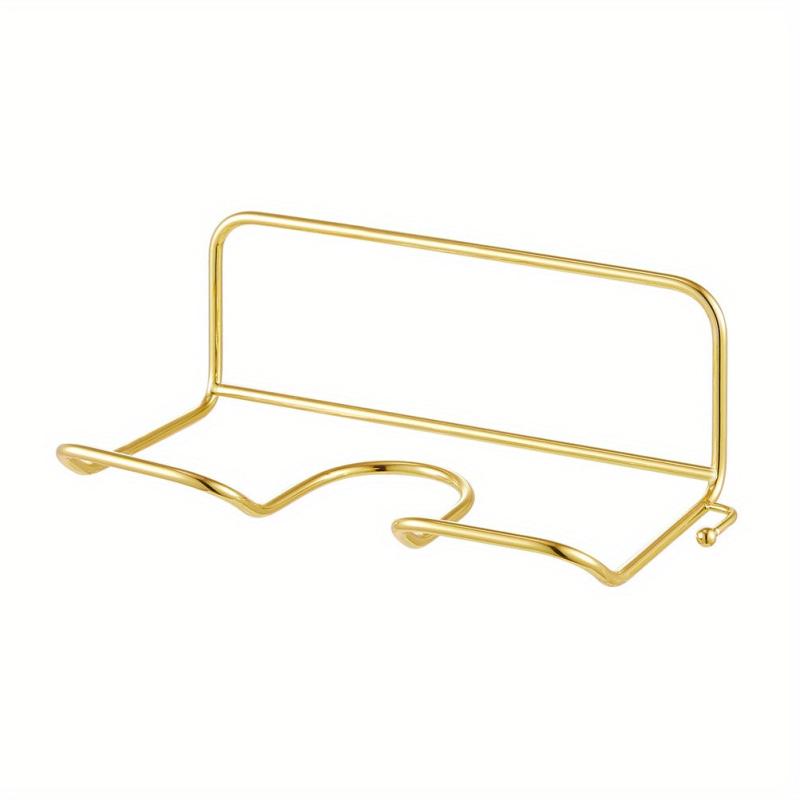 Wall-Mounted Hair Dryer Holder with Plug Organizer