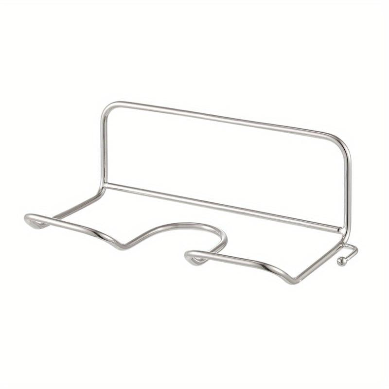 Wall-Mounted Hair Dryer Holder with Plug Organizer