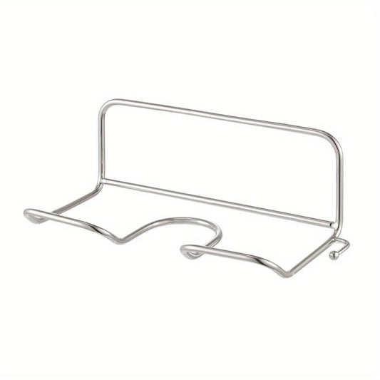 Wall-Mounted Hair Dryer Holder with Plug Organizer