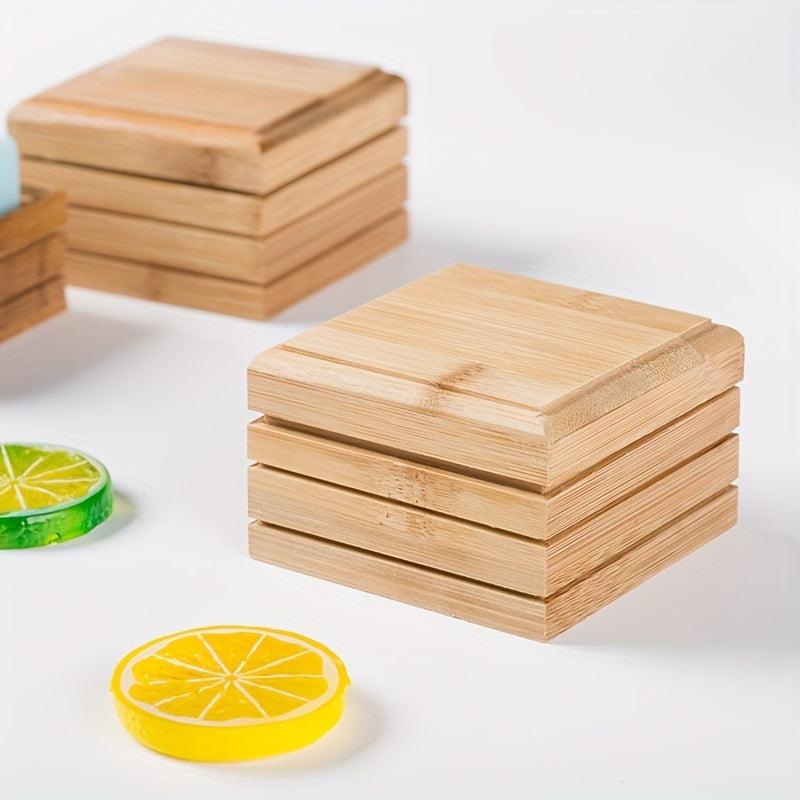 Bamboo Soap Storage Box with Lid, Durable Soap Holder