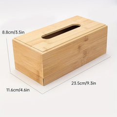Wooden Tissue Box Cover Napkin Dispenser Rectangular Holder