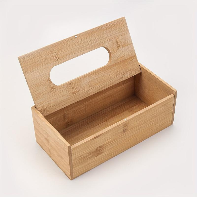 Wooden Tissue Box Cover Napkin Dispenser Rectangular Holder