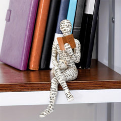 Letter Carving Reading Woman Decoration Ornament Resin Craft for Dining Table