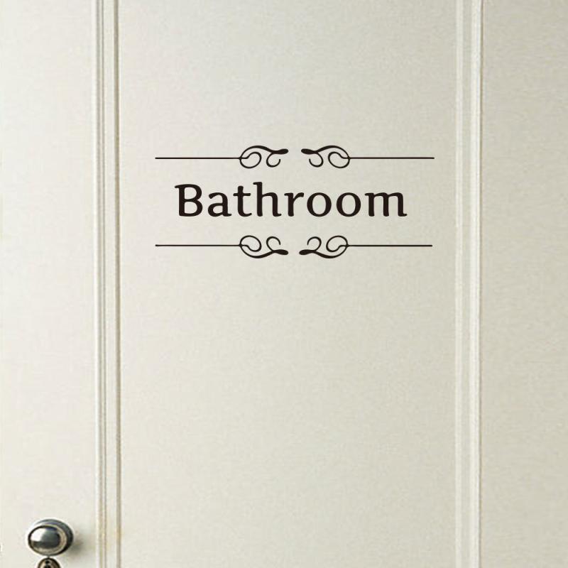 1pc Removable Alphabet Wall Stickers Bathroom Decor