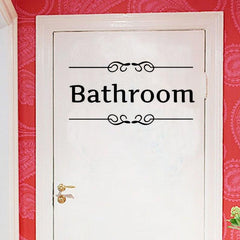 1pc Removable Alphabet Wall Stickers Bathroom Decor