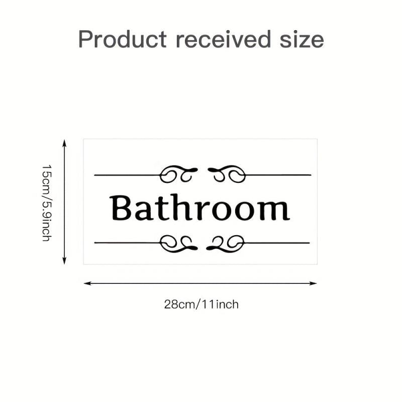 1pc Removable Alphabet Wall Stickers Bathroom Decor