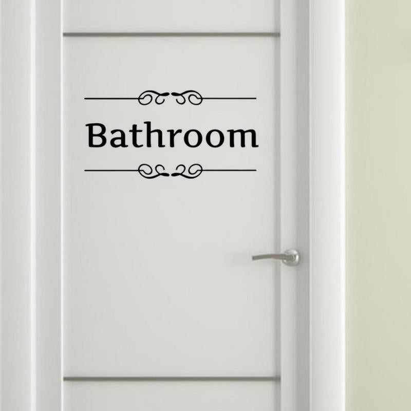 1pc Removable Alphabet Wall Stickers Bathroom Decor