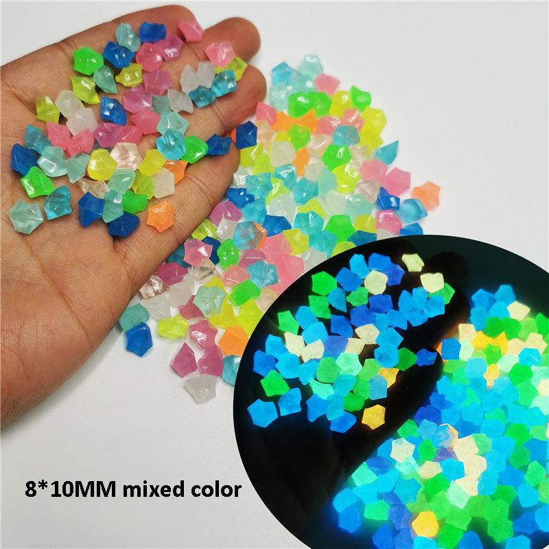 300pcs Luminous Garden Pebbles Glow in the Dark Stones