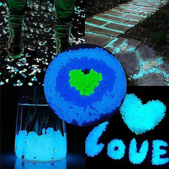 300pcs Luminous Garden Pebbles Glow in the Dark Stones