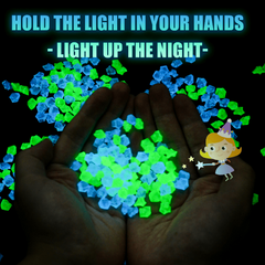 300pcs Luminous Garden Pebbles Glow in the Dark Stones