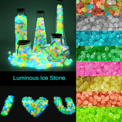 300pcs Luminous Garden Pebbles Glow in the Dark Stones