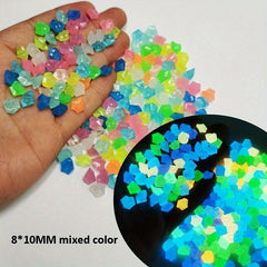 300pcs Luminous Garden Pebbles Glow in the Dark Stones