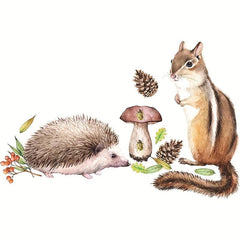Cartoon Squirrel & Hedgehog Wall Sticker for Room Decoration