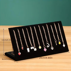 Plush L-Shaped Necklace Display Stand for Quick Flash Shop Jewelry
