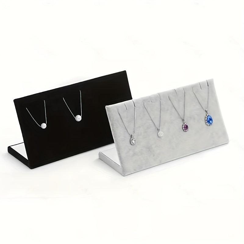 Plush L-Shaped Necklace Display Stand for Quick Flash Shop Jewelry