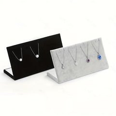 Plush L-Shaped Necklace Display Stand for Quick Flash Shop Jewelry