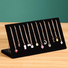Plush L-Shaped Necklace Display Stand for Quick Flash Shop Jewelry
