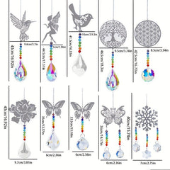 Crystal Sun Catcher Wind Chime Butterfly Pendant Wedding Party Home Decor