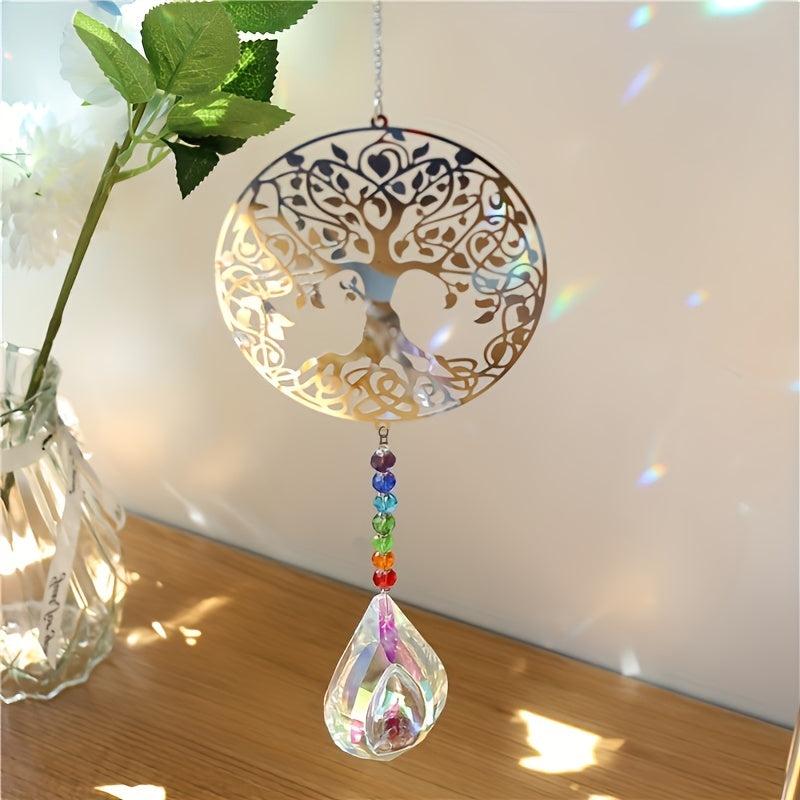 Crystal Sun Catcher Wind Chime Butterfly Pendant Wedding Party Home Decor