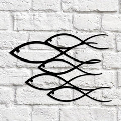 Nautical Metal Wall Art School Fish Wall Art Modern Metal Artwork Decor